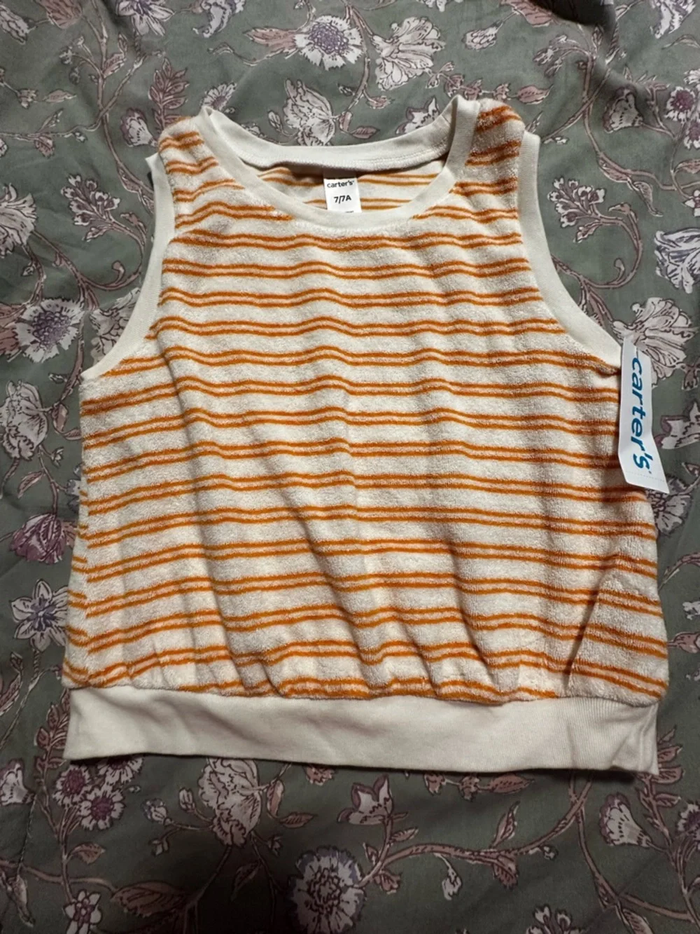 Girl's Knit Terry Tank Top size 7 NWT
